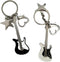mdgfge Punk Music Guitar Keychain Musical Instrument Star Cute Bass Keyring Electric Guitar Key Rings Key Holder Pendant for Women Men Music Lover...