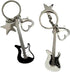 mdgfge Punk Music Guitar Keychain Musical Instrument Star Cute Bass Keyring Electric Guitar Key Rings Key Holder Pendant for Women Men Music Lover...