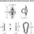 Shade&Beyond Shade Sail Hardware Kit for Triangle Heavy Duty Sun Shade Sails Installation 8 Inches for Deck Garden Lawn Patio...