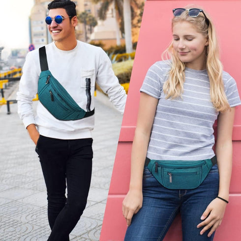Fanny Pack for Men Women,Crossbody Waist Bag Pack,Belt Bag for Travel Walking Running Hiking Cycling,Easy Carry Any Phone,Wallet (Green)...