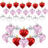 24 PCS Valentine's Heart Hanging Ornaments - Heart Shaped Tree Baubles, Plastic Decoration for Valentine's Day, Mother's Day, Wedding, Home Party ...