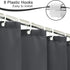 AooHome Fabric Shower Curtain 48 Width x 72 Height Inch, Solid Color Bath Curtain with Hooks for Hotel, Water Repellent, Dark Grey...