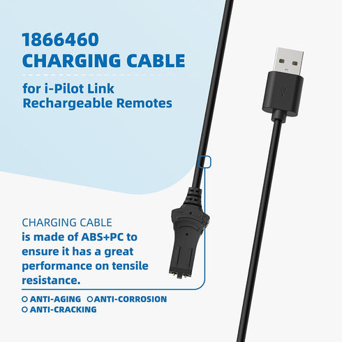 1866460 i-Pilot Link Remote Charging Cable Compatible with All Minn Kota Ipilot Remote, USB Adapter for AC/DC Power Charging Cord...