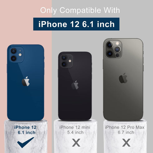 DEENAKIN Compatible with iPhone 12 Case with Screen Protector,Enhance Camera Protection,Soft Flexible Silicone Gel Rubber Bumper Cover,Slim Fit Pr...