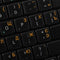 RUSSIAN - UKRAINIAN KEYBOARD LABELS ON TRANSPARENT BACKGROUND with ORANGE LETTERING (14X14)...