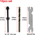 Antrader Black Cable Railing Kit Hand Swage Threaded Stud Tensioner for 1/8" Cable,12Pcs Set Deck Stair Cable Railing Hardware Tensioner T316 Stai...