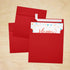 LUXPaper Square Invitation Envelopes | Peel & Press | 6" x 6" | Ruby Red | 80lb. Text | 50 Qty...