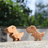 2 Pack Wooden Cabinet Knobs Cute Wood Dinosaur Drawer Dresser Knobs Wardrobe Cupboard Door Knobs Pulls Handles for Home Furniture with 3 Kinds of ...