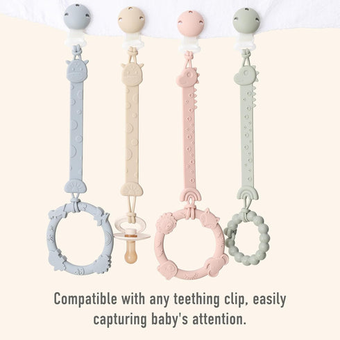 Silicone Teethers for Babies 0-6 6-12 Months Teething Toys for Infants Baby Chew Toys for Sucking Needs Baby Teething Rings for Infant Boys and Gi...