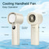 Portable Handheld Fan 5000mAh USB Rechargeable Mini Fan 10000RPM Speed(1-100) Adjustable Turbo Personal Fan with Digital Display Electric High Spe...