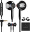 LUDOS NOVA Wired Earbuds in-Ear Headphones, 5 Year Warranty, Earphones with Microphone, 3.5mm Plug-in Ear Buds Calls Compatible with iPhone, Lapto...