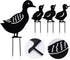 Duck Garden Statue Mallard Duck Statue Metal Lawn Ornaments Hollow Garden Decorations (Black)...