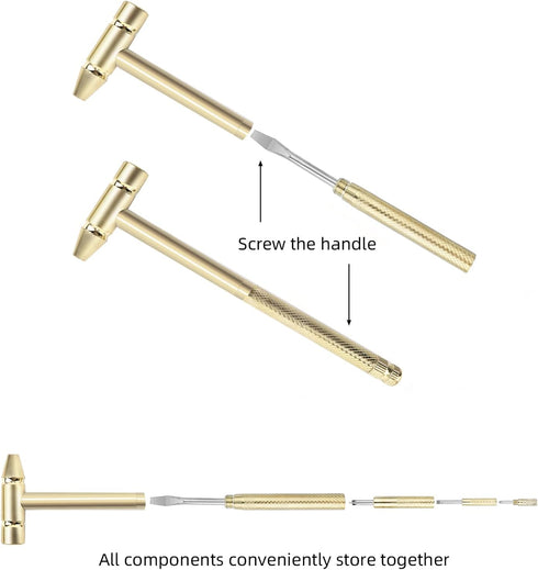 YOUMI 6 in 1 Mini Multifunction Anti-Corrosion and Anti-Rust Copper Hammer & Screwdriver Hand Tools for Repair Uav, Mobile Phones, Laptops, Watche...