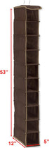 Simple Houseware 10 Shelves Hanging Shoes Organizer Holder for Closet, Brown...