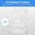 AIYAKA 2 Tier Stackable Sliding Basket Organizer Drawer For Kitchen And Bathroom/Cabinet Drawers,White...