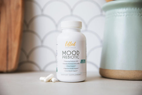 Lifted Naturals Mood Prebiotic Prebiotic Fiber Supplement - 90 Capsules - Features Prebiotic GOS, Plus Prebiotic XOS and FOS - Natural Mood, Immun...