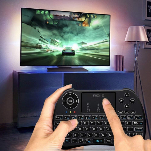 (Backlit Version) H9+ Mini Keyboard,2.4GHz Wireless Mini Handheld Smart TV Remote Keyboard with Touchpad for PC,Raspberry Pi 2, Pad, Smart TV, And...