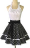 Violet Mist Cute Vintage Aprons for Women White Polka Dots Retro Aprons Girls French Maid Apron Sexy Ladies 50s Christmas Apron Lovely kawaii Adju...