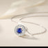 Birthstone Halo Necklace for Women Sterling Silver Platinum Plated Sparkling Gemstone Round Cut Solitaire Pendant Cubic Zirconia Necklaces Clear C...
