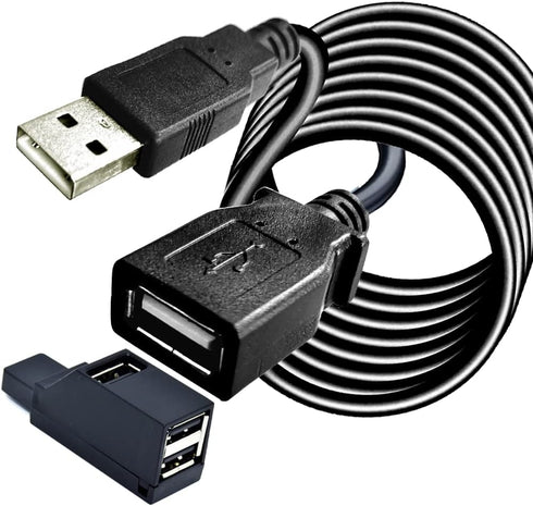 Long USB 2.0 Extension Cable 50FT with hub,USB Male to Female Long Cable Extension Cord Data Transfer Extender USB Cable? USB Connector for USB Fl...