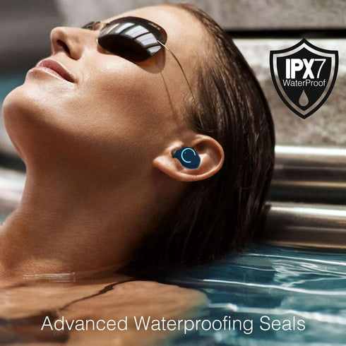 Acuvar Fully Wireless Bluetooth 5.0 Rechargeable IPX7 Waterproof Earbud Headphones with Microphone 100+ Hrs Playtime Case, Powerful Surround Stere...