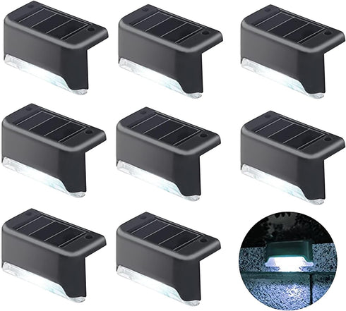 Solar Pool Light Cold White(8 Pack), Solar Deck Lights Outdoor Waterproof Led, Solar Step Lights Stairs Lights Fence Lights Patio Lights Pathway L...