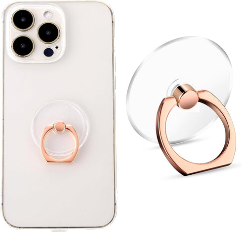 Transparent Phone Ring Holder Grip Cell Phone Ring Holder Finger Kickstand 360° Degree Rotation Clear Phone Ring Stand for Cell Phone Tablet Case ...