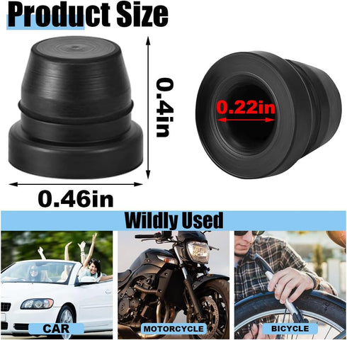 18PCS Car Brake Bleeder Screw Caps, Auto Rubber Grease Fitting Cap Dust Zerk Cover, Car Brake Bleeder Nipple Cap, Universal Brake Caliper Dust Ste...