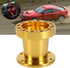 Steering Wheel Hub Adapter?2 Colors 3inch 50mm Universal Car Steering Wheel Hub Aluminum Spacer Steering Wheel Hub Adapter Kit(Gold)...