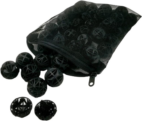 CNZ® 50pcs Black Aquarium Fish Tank Filter Bio-Balls Filtration Media, 1-inch (1-Pack)...