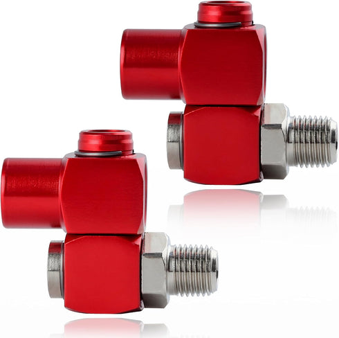 2 Pack Swivel Air Fittings 1/4" NPT 360 Degree Swivel Air Hose Connector Air Hose Fittings, 1/4" NPT Male and Female Threads Industrial Air Fittin...