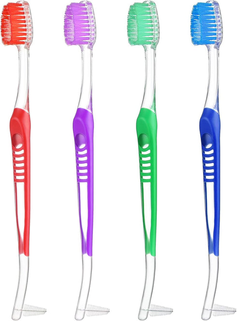 4 Pack Braces Brushes for Teeth with Interproximal Head, Orthodontic Toothbrush for Braces, Double Ended Soft Bristles for Ortho Brace Teeth Clean...