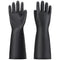 Thick Chemical Resistant Rubber Gloves, Waterproof Cleaning Protective Heavy Duty Gloves, 18" Black Safety Work Gloves, Acid/Alkali/Oil Resistant ...