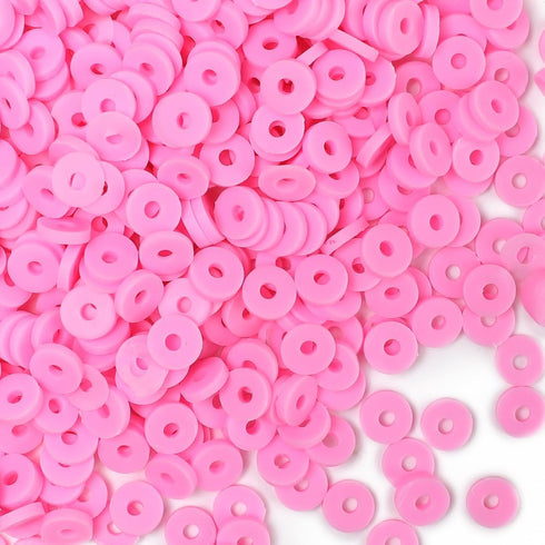 Eppingwin Pink Clay Beads, Polymer Clay Beads for Bracelets Making, Clay Beads Bulk, Heishi Beads, Beacelet Making Kit for Bracelet Necklace Jewel...