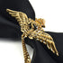 Men's Adjustable Bow tie Gold Metal Wings Chain Two Layer Neck Bowtie...