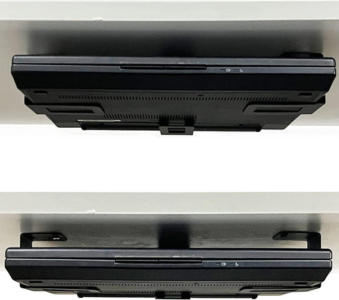 Pmsanzay (6) Laptop securely Under Desk, Laptop Holder Laptop Organizer Rack Storage Shelf, with Screws,Easy to Install, for Keyboard, Routers, Mo...