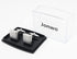 4 Colors Square Metal Cufflinks for Men with Gift Box Silver, Gold Plated, Black, Rose Gold Men Cuff Links for Wedding Dress Shirt Party Birthday ...