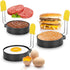 Round Egg Maker Ring 2 Pack, Nonstick Egg Rings for Frying Eggs and English Muffins, Egg Shaper for Frying Pan Cooking, Egg Molds for Griddle, Egg...