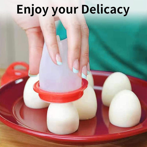 Silicone Egg Cooker, Hard Boiled Egg Maker 6 Pieces Silicone Egg Poachers, Boiled Egg Cooker without Shell, BPA Free Non-Stick Egg Poacher, Fast P...
