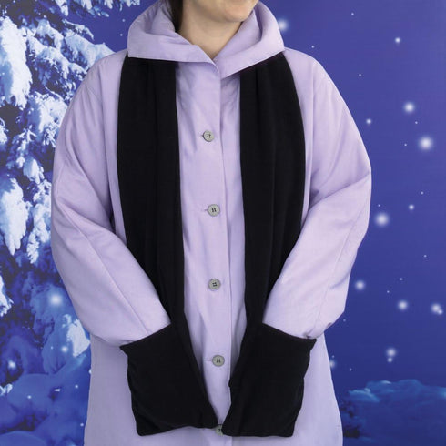 Bits and Pieces - Micro Fleece Battery-Operated Heated Scarf - 66" Long Neckwear with Pockets...