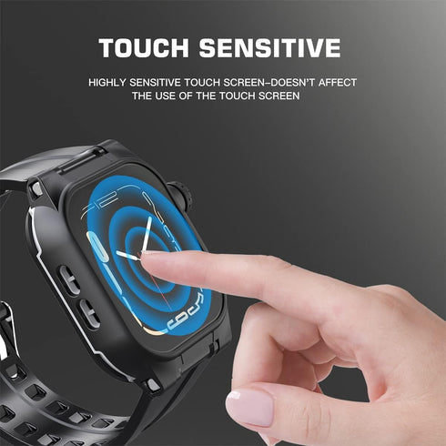 for Apple Watch Case 45mm Waterproof Case, IP68 Full Body Protection Case with Built-in Screen and Band, Case Cover for iWatch Series 9/8/7 45mm, ...