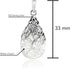 AeraVida Vintage Vine Adorned White Mother of Pearl Teardrop .925 Sterling Silver Pendant | DIY Pearl Pendant for Women | Teardrop Charm...