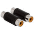 Cmple - 2 RCA Female to Female Coupler Two RCA Jack to Dual Jack Adapter Connector Converter Stereo Audio Video Cable Extender Joiner...
