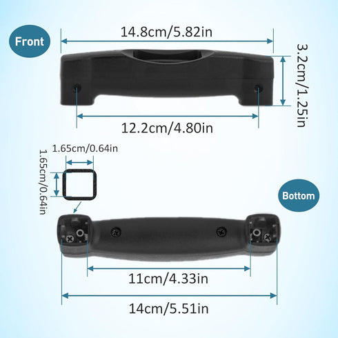 Luggage Trunk Handle Wear Resistant Replacement Carrying Case Handle Suitcase Pull Handle Grip, 148mmx22mm...