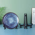 Artliving 10 Inch Black 6pcs/Set Plastic Easels Plate Display Stands Picture Frame Stand Holder...
