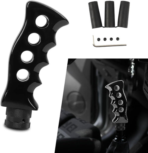 Pack-1 Car Knife Shift Knob, Personalized Easy-to-Grip Curved Shift Lever with Adapter Screw Wrench, Resin Metal Modified Shift Handle, Universal ...