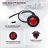 TMH (Pack of 20 3/4 Inch Mount RED LED Clearance Bullet Marker lights, Side LED marker lights for trailer Truck RV Car Bus Van...