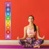 Funnytree 12"x71" Large Yoga Tapestry Meditation Studio Room 7 Chakra Mandala Hanging Banner Wall Poster Door Decor Porch Sign Indoor Outdoor Dura...