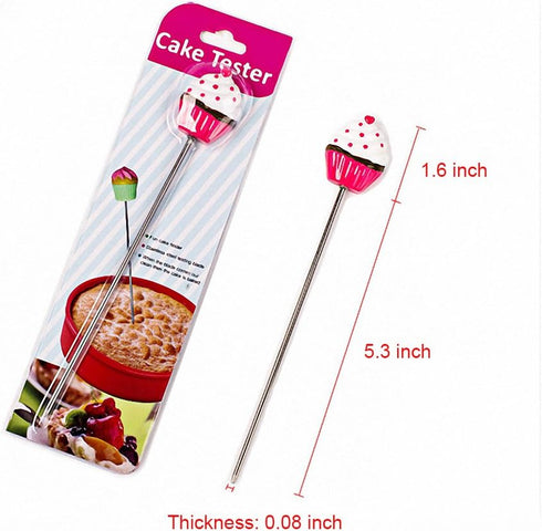 2Pcs Cake Tester Probe Cake Bread Pastry Biscuit Cookie Muffin Baking Cooking Stainless Steel Long Tester Skewer Sticks Tool...
