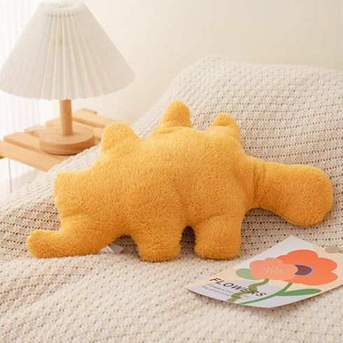 Stegosaurus Dino Nugget Pillow, 18 inch Dinosaur Chicken Nugget Pillow Stuffed Animal Plush Toy, Dino Nugget Plush Dinosaur Theme Party Decoration...